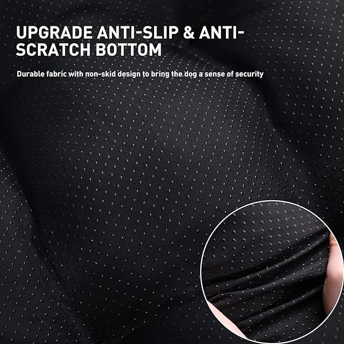 KSIIA Washable Dog Bed Deluxe Plush Dog Crate Beds Comfy Kennel Pad Anti-Slip Pet Sleeping Mat for Large, Jumbo, Medium, Small Dogs Breeds, 35" x 23", Dark Grey