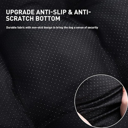 KSIIA Washable Dog Bed Deluxe Plush Dog Crate Beds Comfy Kennel Pad Anti-Slip Pet Sleeping Mat for Large, Jumbo, Medium, Small Dogs Breeds, 35" x 23", Dark Grey