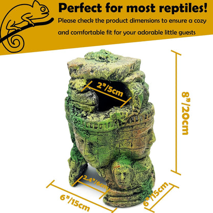 Bearded Dragon Reptile Hide Caves Khmer Buddha Ruins Décor Lizard Leopard Gecko Hideout Terrarium Tank Snake Amphibian Personalized Cambodia Decoration