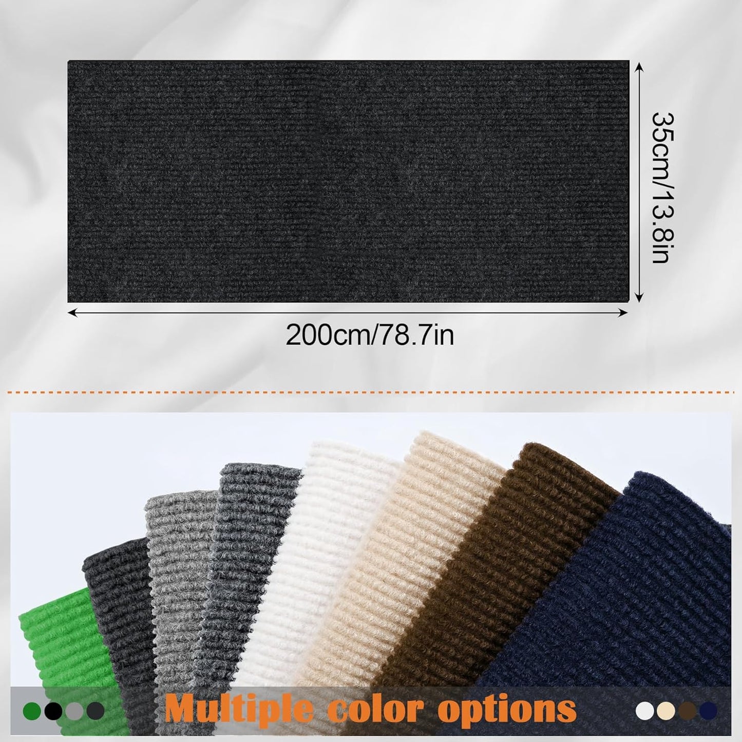 Cat Scratch Furniture Protector - 78.7" x 13.8" Trimmable Self-Adhesive Cats Claws Scratch Pads, DIY Cat Climbing Couch Protector for Scratch Post Cat Tree Replacement Indoor (Black)