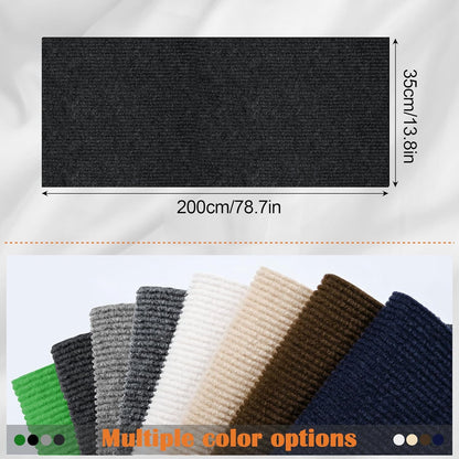 Cat Scratch Furniture Protector - 78.7" x 13.8" Trimmable Self-Adhesive Cats Claws Scratch Pads, DIY Cat Climbing Couch Protector for Scratch Post Cat Tree Replacement Indoor (Black)