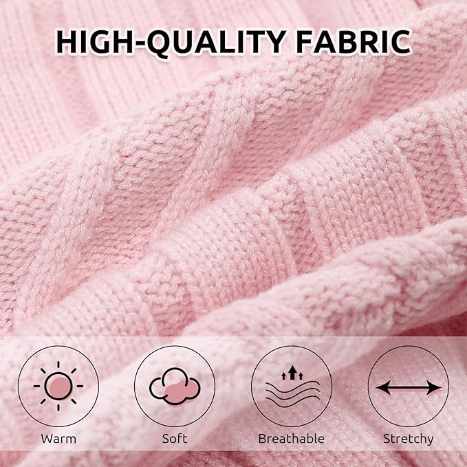 ASENKU Cat Sweater Soft Warm Puppy Clothes Knitwear for Kittens & Small Dogs, Thick Knitted Sweater for Sphynx Hairless Cats Teacup Chihuahua and Extra Small Dogs (Pink, L)