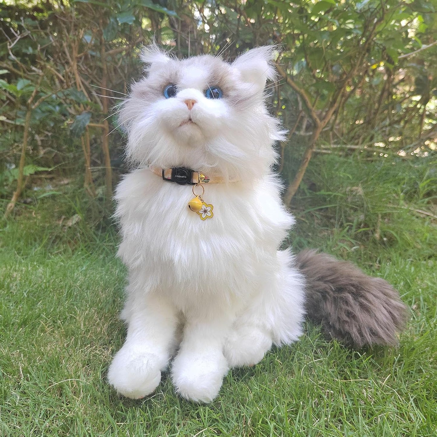 2 Pack Cotton Breakaway cat Collars with Bell,Safety Quick Release Pendant Cute Kitten Collar,Adjustable 20-30cm (Lilac+Lemon, 20-30cm)