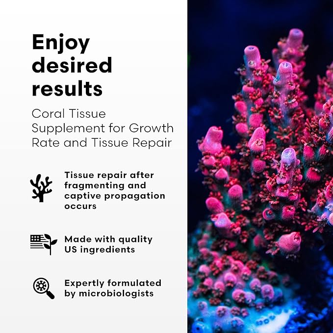 Brightwell Aquatics - Restor Liquid Coral Tissue Supplement - Fish Tank Reef Nutrition for Live Coral Growth Acceleration, Colour Vibrancy, & Restoration Additive - Saltwater Reef Supplies, 5.28 GAL