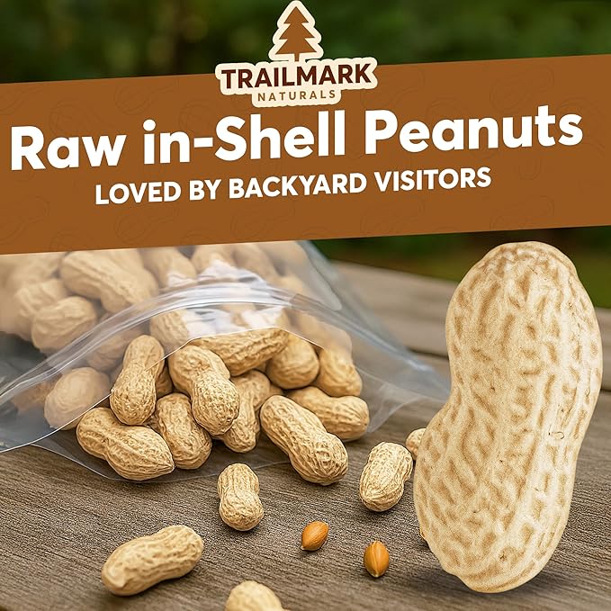 8 LB - Raw Peanuts For Squirrels, Raw In Shell Peanuts For Birds and Wildlife- Squirrel Food, Wild Bird Seed - Grown in The USA