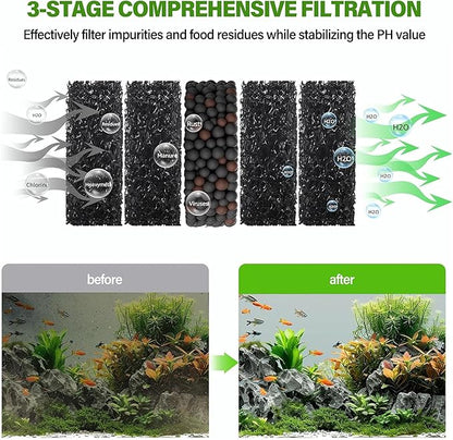 BOSTANA Aquarium Vacuum Gravel Cleaner,24W Electric Fish Tank Cleaning Tools,Multifunctional Fish Tank Gravel Cleaner Vacuum for Water Changer Wash Sand Circulation (Blue+Black)