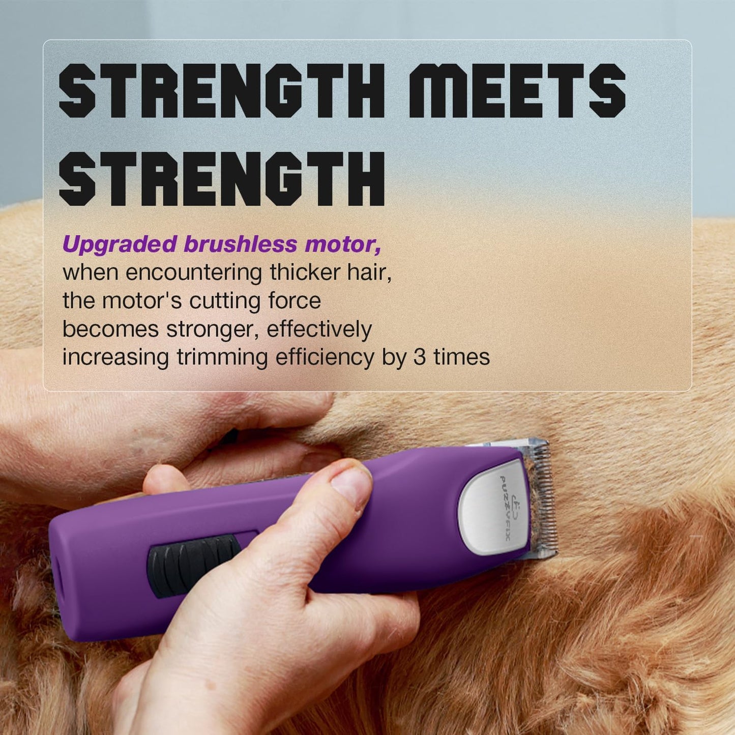 Professional Dog Clippers for Grooming - 2 Speed Detachable Blade Pet Grooming Kit for Thick Curly Matted Coats - Low Noise Heavy Duty Cordless Hair Trimmer for Animal Pet Horse