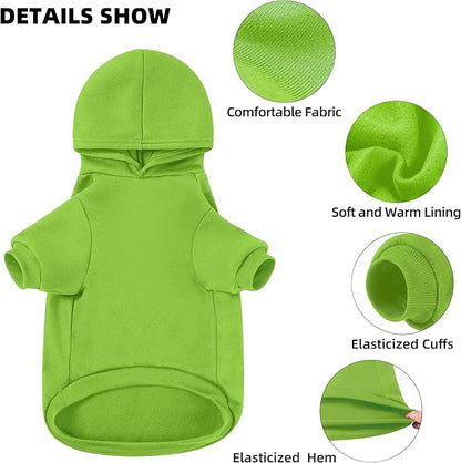 GreenJoy Dog Sweater Dog Hoodie Cold Weather Coat Hooded Sweatshirt for Puppies,Cats, Small Medium Large Dogs (Green(I Love My Dad), X-Small)
