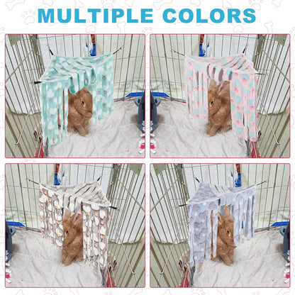 Huwena 4 Pcs Guinea Pig Hideout Heart Fleece Hideaway Toys Cage Accessories Small Animals Corner Triangular Hammock Hamster Ferret Playing Sleeping Bed for Hedgehog Bunny Chinchillas