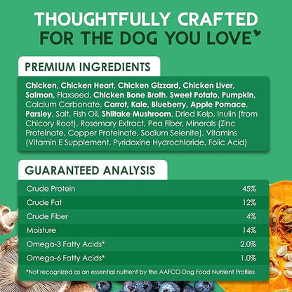 Farmland Traditions The Good List Air-Dried Dog Food, Premium Chicken & Bone Broth for Dogs, Protein Rich & Grain-Free Nutrition, 2.2 Pound Bag