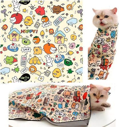 MOYEE 27.6" Cat Grooming Wrap Cat Wrap for Cutting Nails Cat Restraint for for Medicine, Nail Clipping, Teeth Brushing, Ear Cleaning