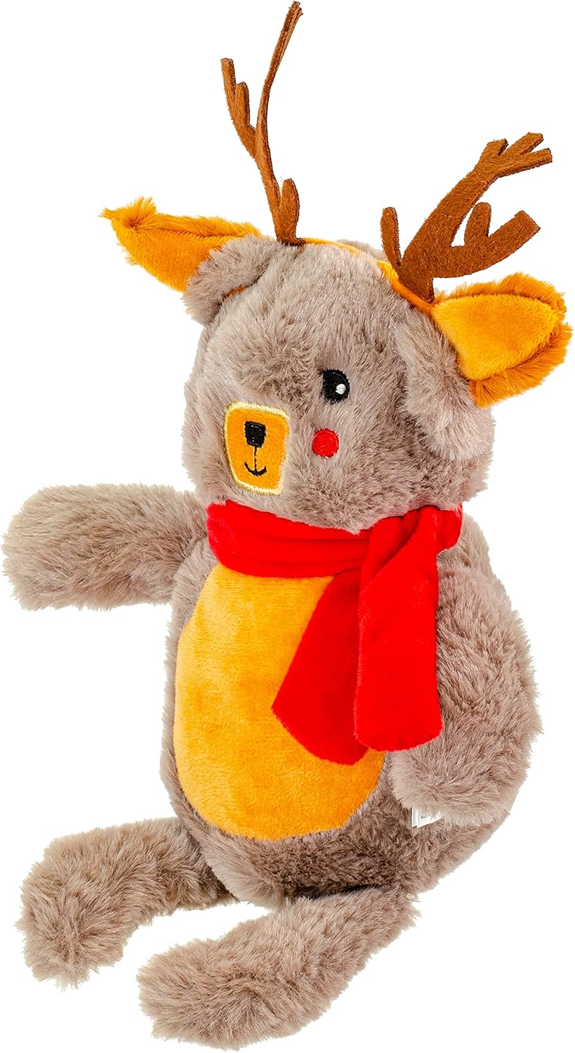 Giftable World Holiday Plush Pet Toy Fun for Christmas Designs with Squeaker Dog Chew Toy (9" Holiday Bear)