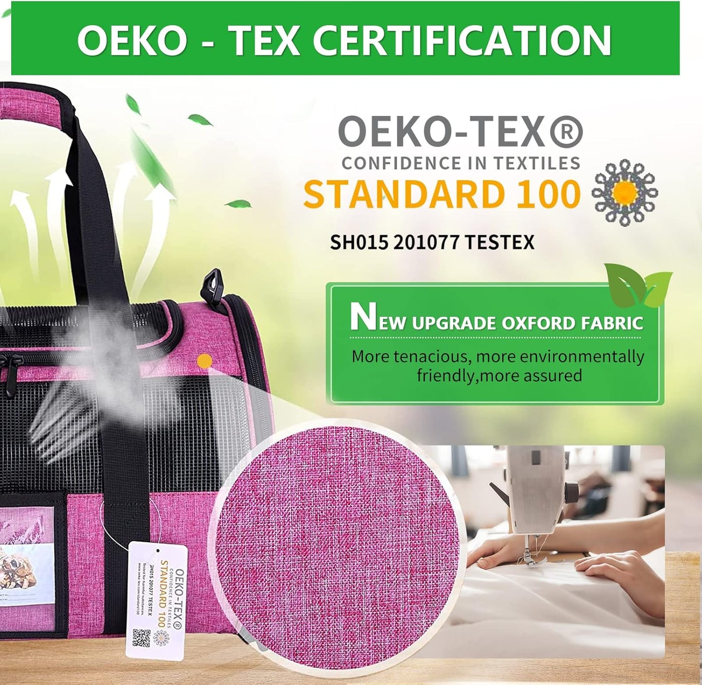 20" Large Pet Carrier Soft Sided Cat Carriers for Large Cats Under 25 lbs, Folding Big Dog Carrier Cat Carrier for 2 Cats Travel Carrier, Red