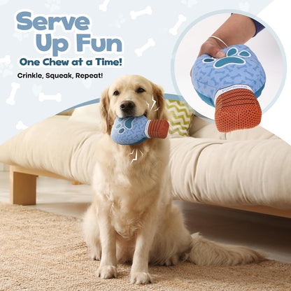Pickleball Dog Toy – Christmas & Birthday Dog Toy Present & Pickleball Gift, Plush Pickle Ball Paddle with Interactive Squeaker & Crinkle, Funny Puppy Gift & Stocking Stuffer