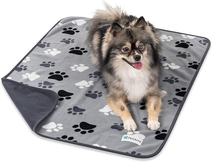 PetAmi Waterproof Dog Blanket for Medium Large Pets Dogs Cats, Pet Couch Cover Protector for Furniture, Reversible Washable Soft Fleece Cat Blanket for Bed Couch Sofa, 40x60 (Taupe/Beige)