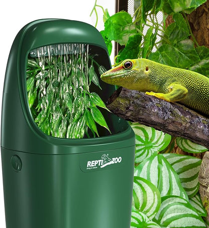 REPTIZOO Reptile Waterfall Automatic Reptile Drinking Fountain Water Dispenser, Chameleon Water Fountain Water Dripper for Bearded Dragon Iguana Frog Gecko
