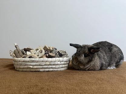 31PCS Rabbit Chew Treat Toys for Teeth Health, Natural Bunny Enrichment Toys for Boredom & Stress Relief, Keep Busy Toys for Guinea Pig Chinchilla Hamster Rat Gerbil Degu Indoor Outdoor