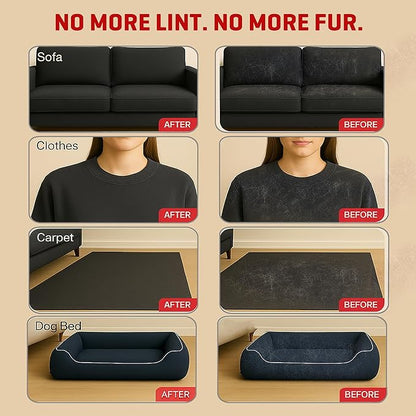 Pet Hair Remover Gloves for Cats & Dogs, Electrostatic Pet Hair Removal Gloves Brush for Pets Hair, Upgraded Animal Fur Removal Tool, Reusable Cats & Dogs Grooming Gloves for Hair Removal (1)