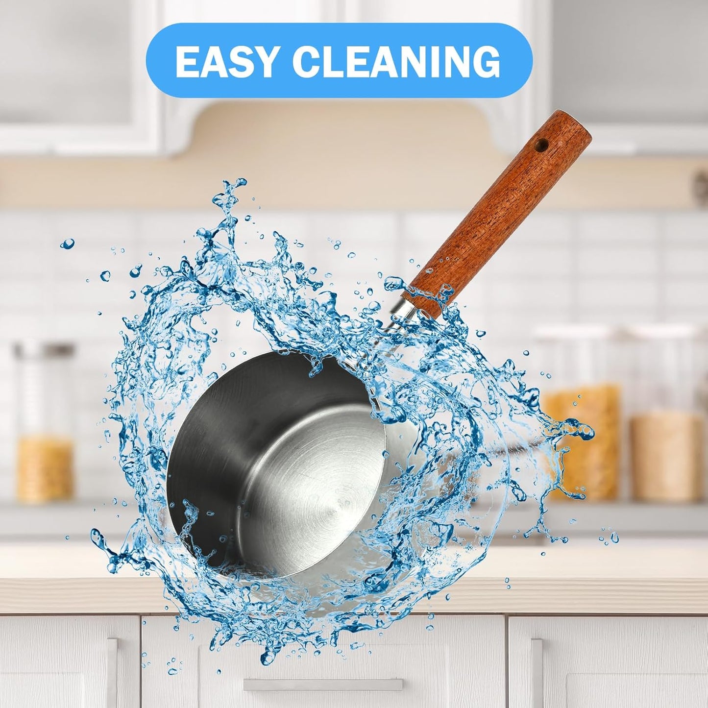 4 Pcs Dog Food Scoop Measuring-Cup, 1 Cup, 1/2 Cup, 1/3 Cup, 1/4 Cup, Stainless Steel Pet Food Scoops, Cat Food Measuring Cup