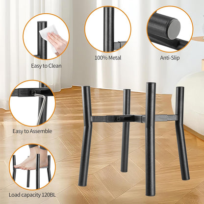 Lifted Dog Bowl Stand - Without Bowls, Single Raise Pet Food Table Adjustable Wide 7-11", Tall 12" - Bowl Stand Size Optional, Dog Bowls Holder Elevated for Small Medium Large Dogs Breed