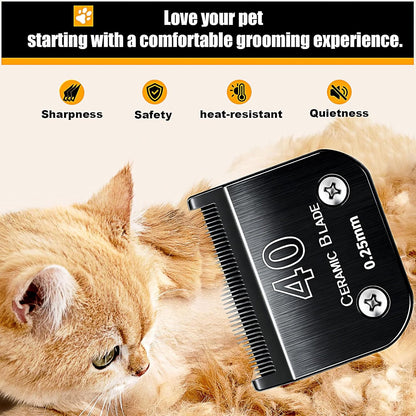 Dog Grooming Clipper Blades Replacement Compatible with Andis Dog Clippers,Most OsterA5, Wahl KM Series Pet Clippers (Black(40))