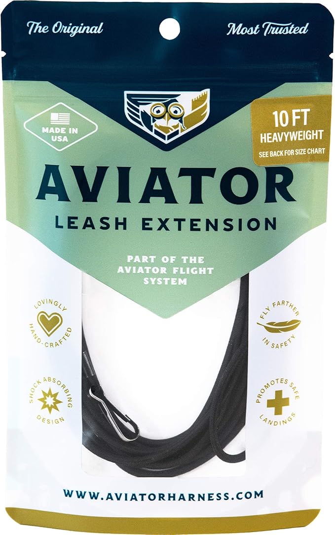 The Aviator Bird Harness Leash Extension: 10 Foot/3 Meter for Small to XX-Lar...