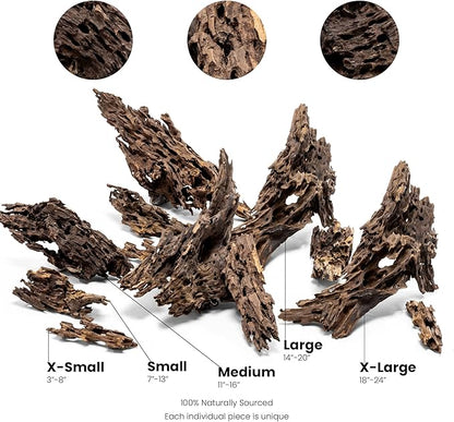 Ultum Nature Systems Driftwood - Dragon Drift Wood for Fish Tank, Planted Tank, Terriarium, Paludarium - Versatile Natural Driftwood Decor, Events Wood Centerpiece - Dragon Wood, L 14-20, 3 Pack