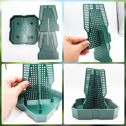 Bearded Dragon Tank Accessories, Lizard Feeder, Reptile Food Cup, Dubia Roaches Organizer with Column for Prey to Climb and Move, Food Bowl for Bearded Dragon, Gecko, Frog