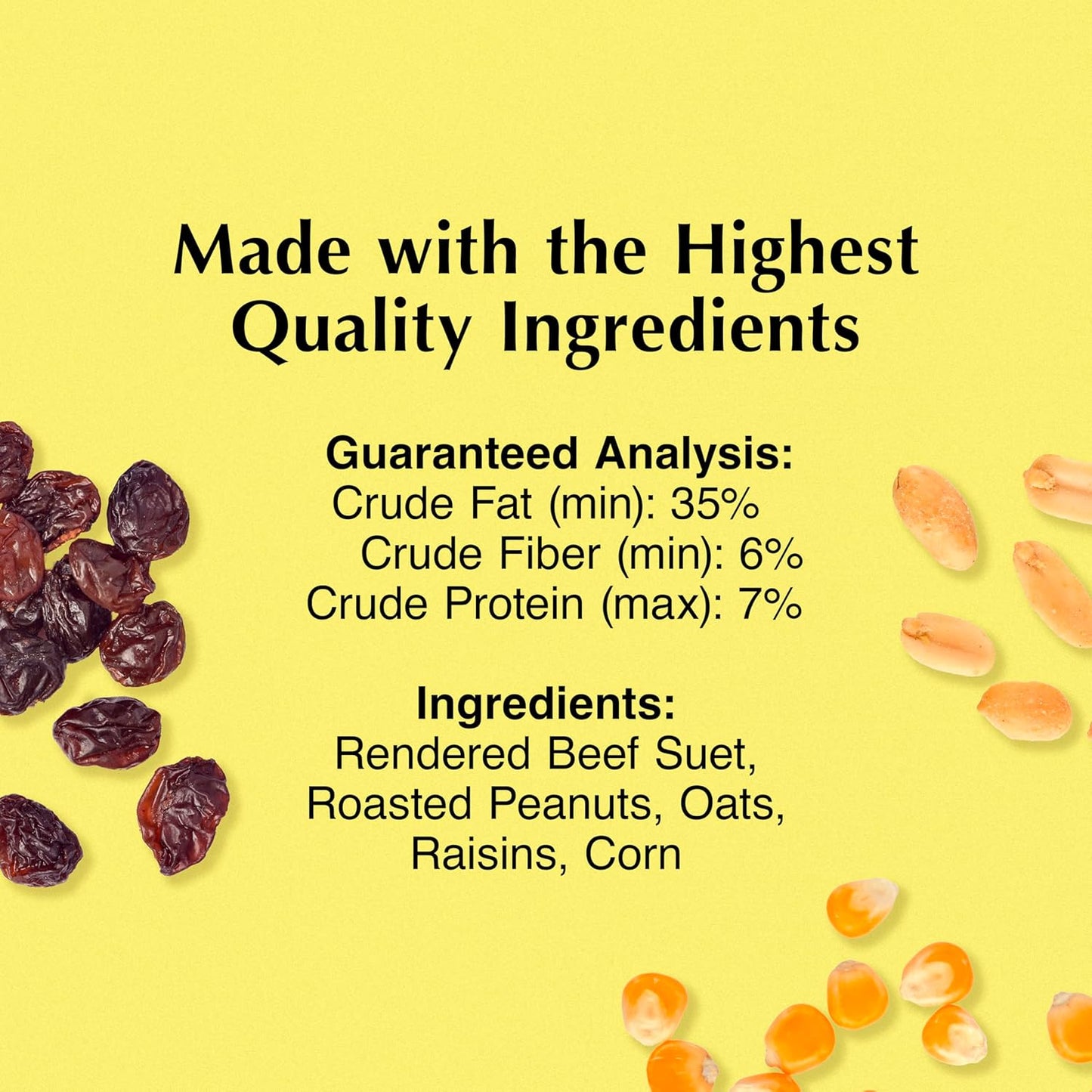 C&S Party Mix Suet Treat, Suet Cakes for Wild Birds, 11 Ounces, Pack of 8