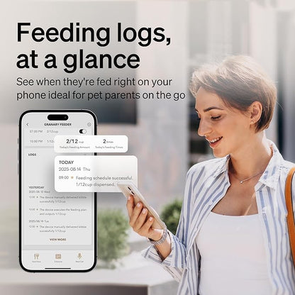 PETLIBRO Automatic Cat Feeder for 2 Cats, 5G&2.4G WiFi Pet Feeders, 5L Programmable Cat Food Dispenser with Airtight Lock-Fresh Technology, Dual Stainless Steel Bowls, Low Food Sensor