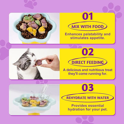 Just Try 6.35 oz Freeze Dried Cat Paw Treats Healthy Dog Training Treats High Protein Chicken Cat Snacks Low Calorie Pumpkin Treats Supports Immunity & Gut Healthy