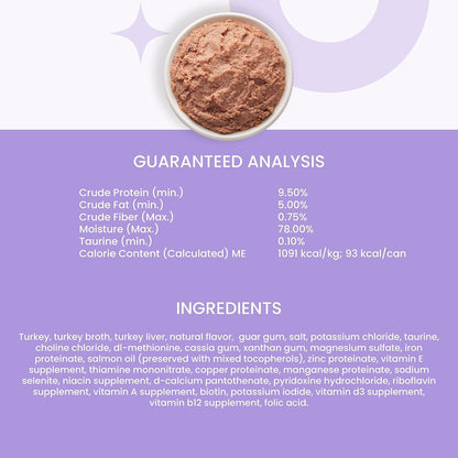 I and love and you Wet Cat Food - Purrky Turkey Pâté - Turkey Recipe, Grain Free, Filler Free, 3oz Pack of 24 Cans