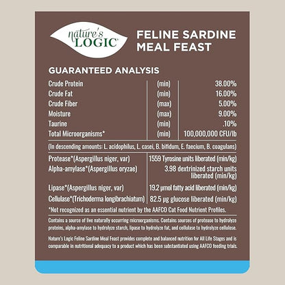 Nature's Logic Sardine Dry Cat Food (1 Pack), 7.7 lb