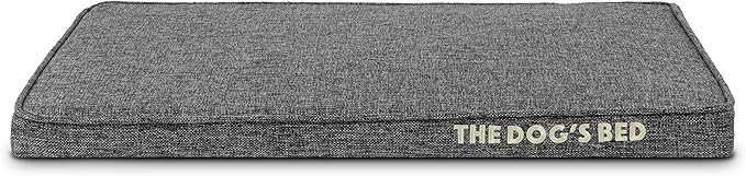 The Dog’s Bed Orthopedic Memory Foam Dog Bed, Small Grey Poly-Linen Pain Relief for Arthritis, Hip & Elbow Dysplasia, Post Surgery, Supportive, Calming, Waterproof Washable Covers