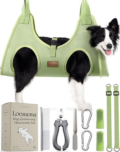 Dog Grooming Hammock – for Dogs Cat Grooming Hammock,Dog Sling for Nail Trimming with Dog Nail Clippers for Small Dogs,Dog Hammock for Nail Trim,Dog Hanging Harness for Nail Trimming