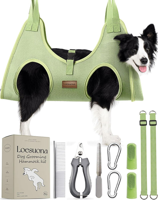 Dog Grooming Hammock – for Dogs Cat Grooming Hammock,Dog Sling for Nail Trimming with Dog Nail Clippers for Small Dogs,Dog Hammock for Nail Trim,Dog Hanging Harness for Nail Trimming
