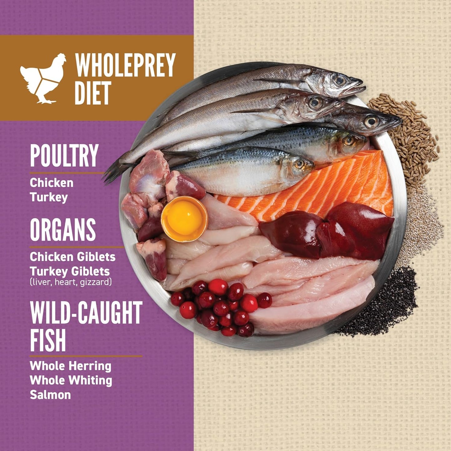 ORIJEN Amazing Grains High Protein Dry Dog Food Puppy Large Breed Recipe 22.5lb Bag