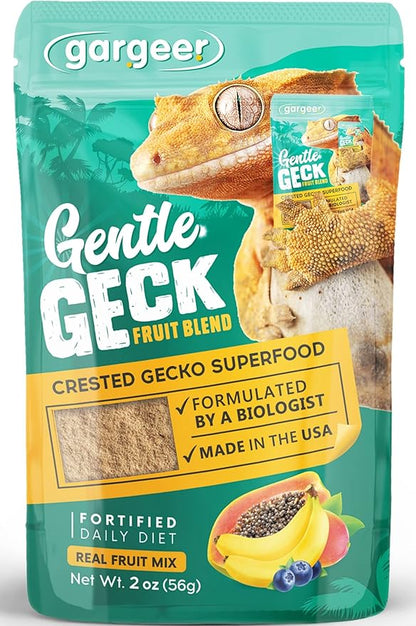 2oz Complete Crested Gecko Food Diet. Premium Mix, Ready to Use Freshly Made Powder. Unique Formula, Developed & Made in The USA. Enjoy! (Fruit Blend)