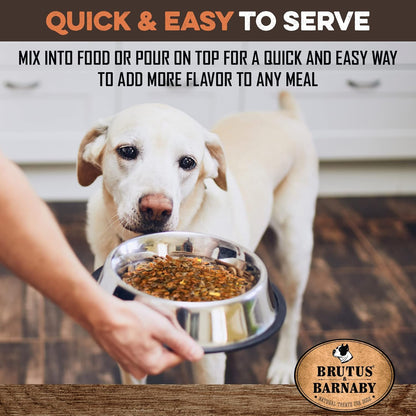 BRUTUS & BARNABY Dog Food Toppers for Picky Eaters - All Natural, Vegan Sweet Potato Kibble Topper, Delicious Meal Toppers for Dogs, Nutrient Packed Dog Food Topper with Single Raw Ingredient
