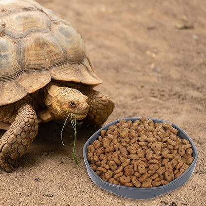 4 Pack Reptile Bowl, Round Plastic Reptile Dish,Food Dishes Lizard Tank,Lizard Water Bowl for Gecko, Bearded Dragon, Chameleon, 4.45" W x 4.45" D x 0.6" H, Muticolors
