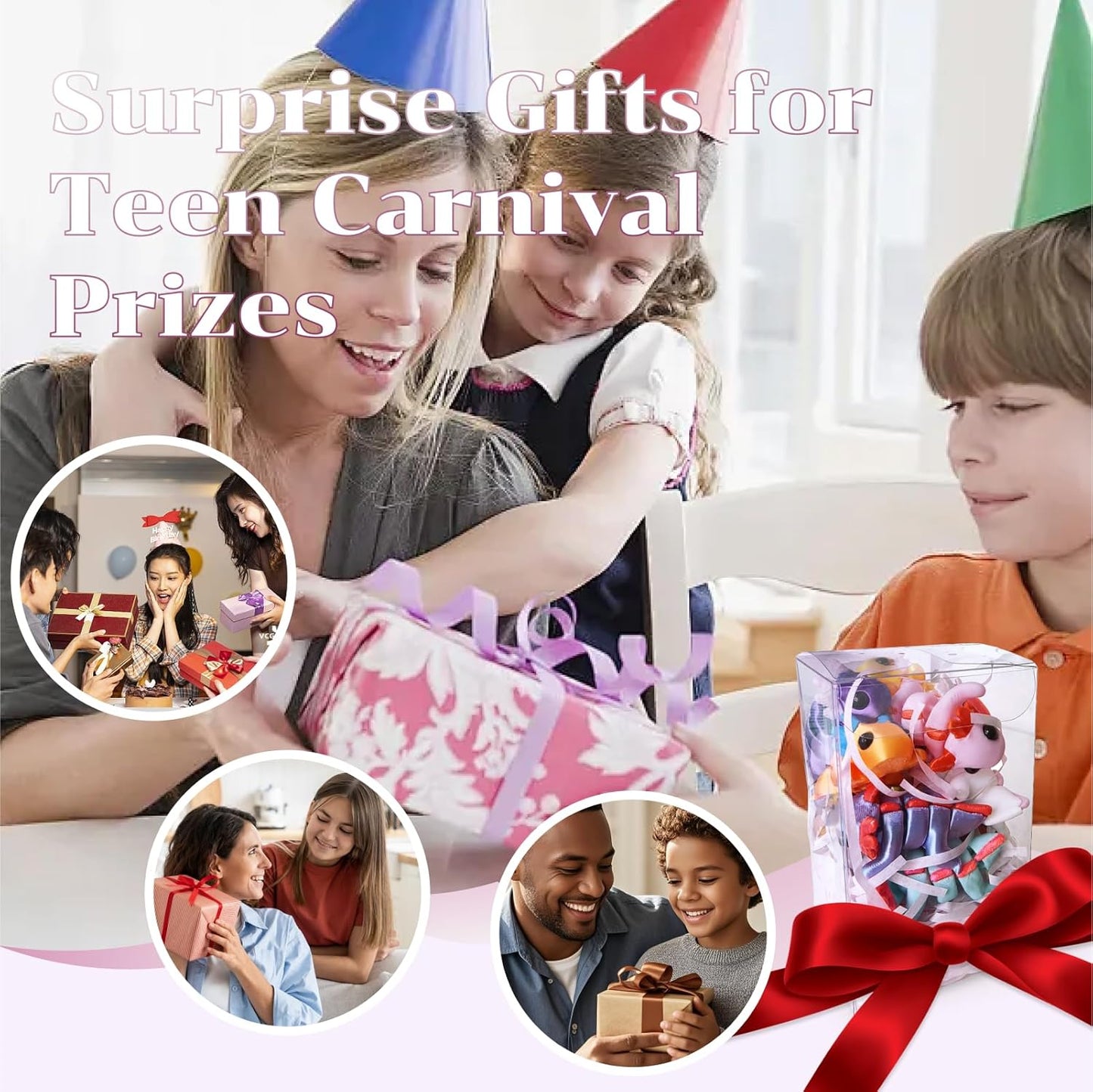 Mini 3D Printed Dragon Egg and 3D Printed Fidget Animals，Toy Fidget Bulk，Animal Miniature Figurines，Mini Egg Fillers，Teen Carnival Prizes (12pcs anmals)