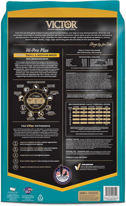VICTOR Classic - Hi-Pro Small & Medium Breed Puppy, 30-lb