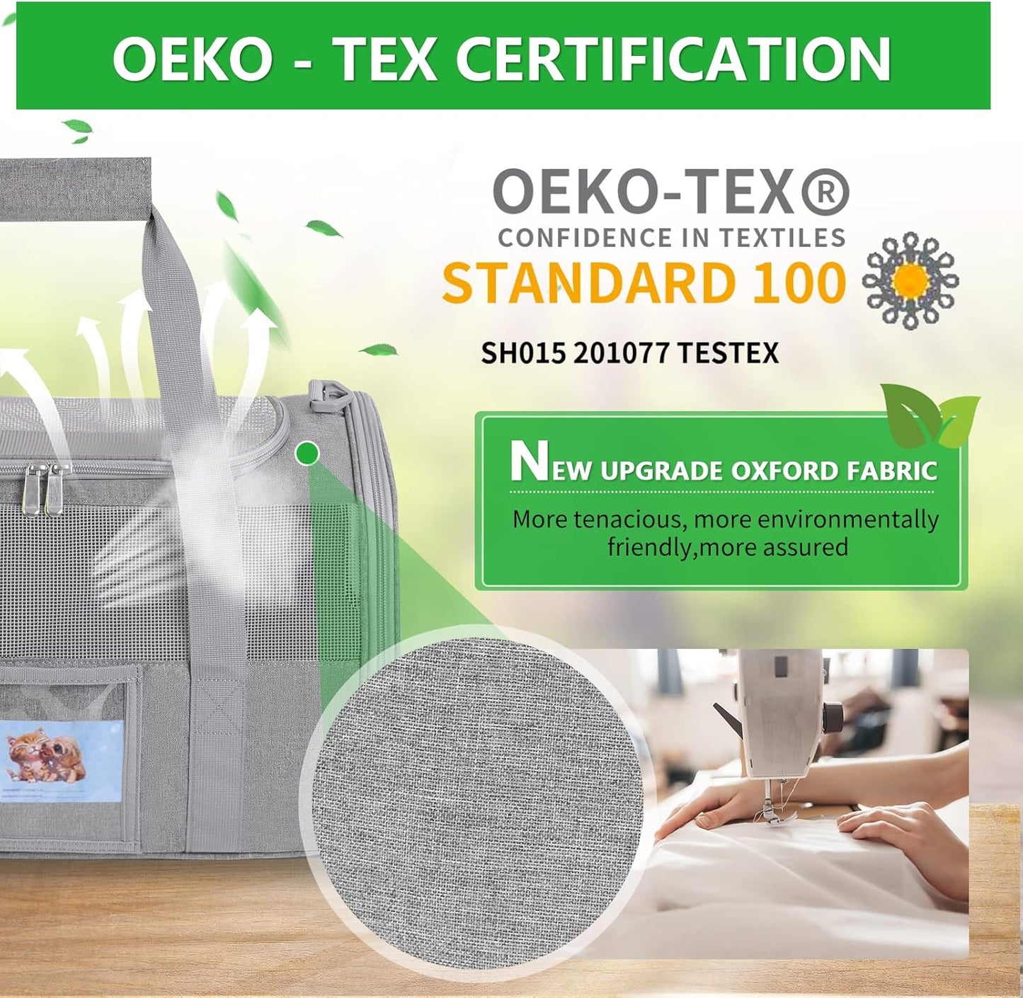 20" Large Soft Sided Cat Carrier Pet Carrier for Cats Dogs Under 25 lbs, Folding Dog Carrier Cat Carrier for 2 Cats Travel Carrier Bag, Grey