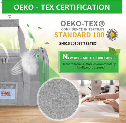 20" Large Soft Sided Cat Carrier Pet Carrier for Cats Dogs Under 25 lbs, Folding Dog Carrier Cat Carrier for 2 Cats Travel Carrier Bag, Grey