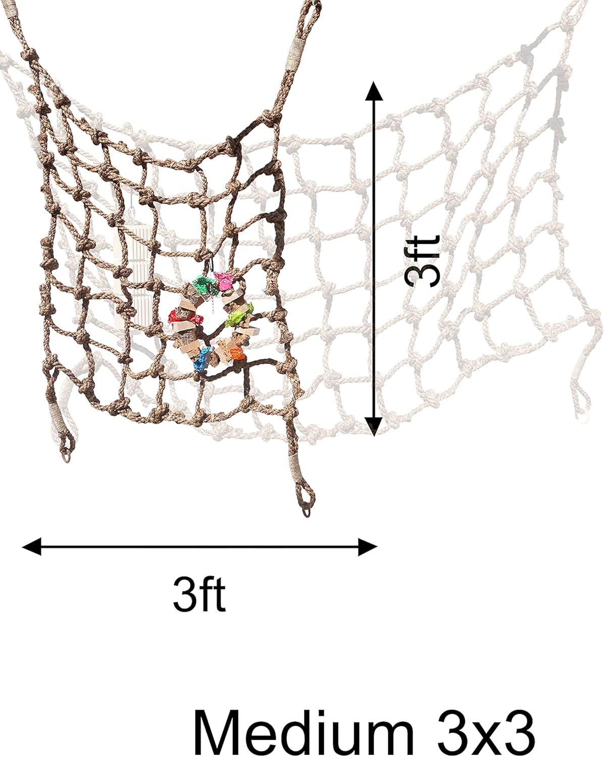 Parrot Climbing Rope Net (Choose Size) (Medium 3x3ft)