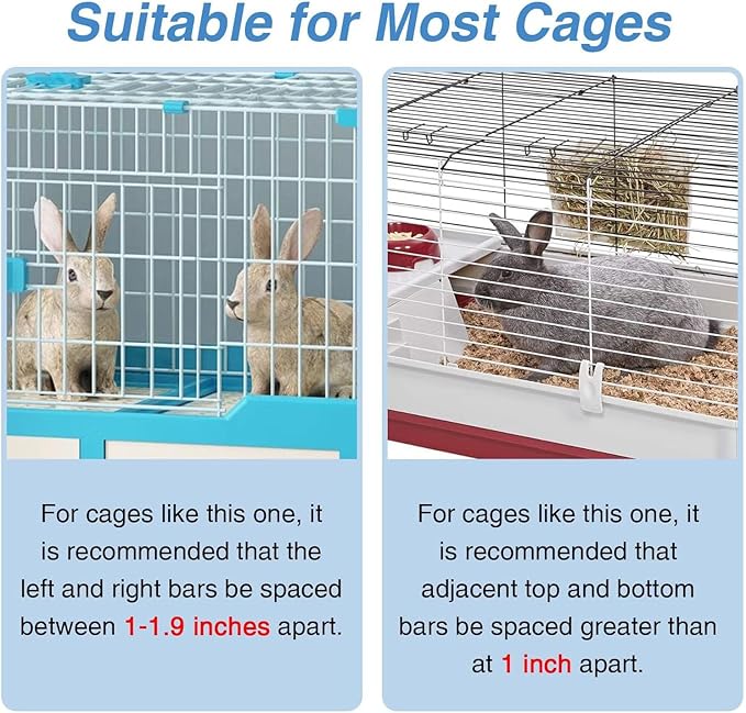 kathson Rabbit Water Dispenser for Cage 17 Oz Hanging Guinea Pig Water Bottle No Drip Gravity Automatic Bunny Water Bottle No Leak Small Animal Water Bottle for Chinchilla Ferret Hamster (Dark Blue)