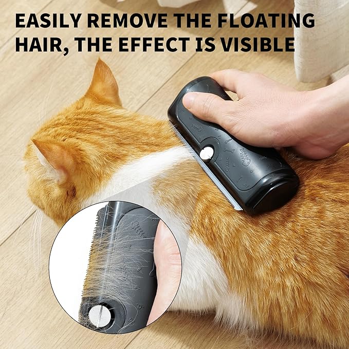 Cat & Dog Deshedding Brush – Gentle Pet Hair Remover Comb for Shedding, Effective Grooming Tool for Long & Short Hair, Comfortable Grip, Easy to Clean, Professional Pet Brush