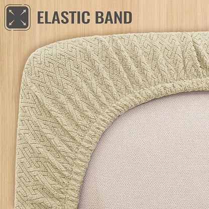 Nanbowang Waterproof Dog Bed, Washable Pet Pillow Cover, Quilted, Easy to Remove - Lovely Puppy/Cat Bed (35x44x6, Beige)