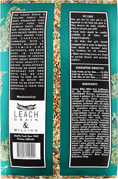 Cockatiel Plus 5 Lbs, Cockatiel Bird Seed, Nutrient-Rich Mixed Birdseeds, Bird Food for Cockatiels, Natural Mixed Seeds for Other Small Parrot, Support Daily Growth Energy and Healthy Balanced Diet