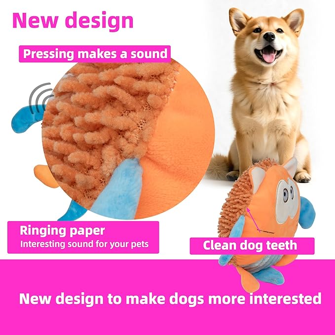 5 Pack Squeak & Crinkle Bulk Pet Squeaky Dog Toys – Interactive Soft Chew Toy for Puppy to Medium Big Dogs